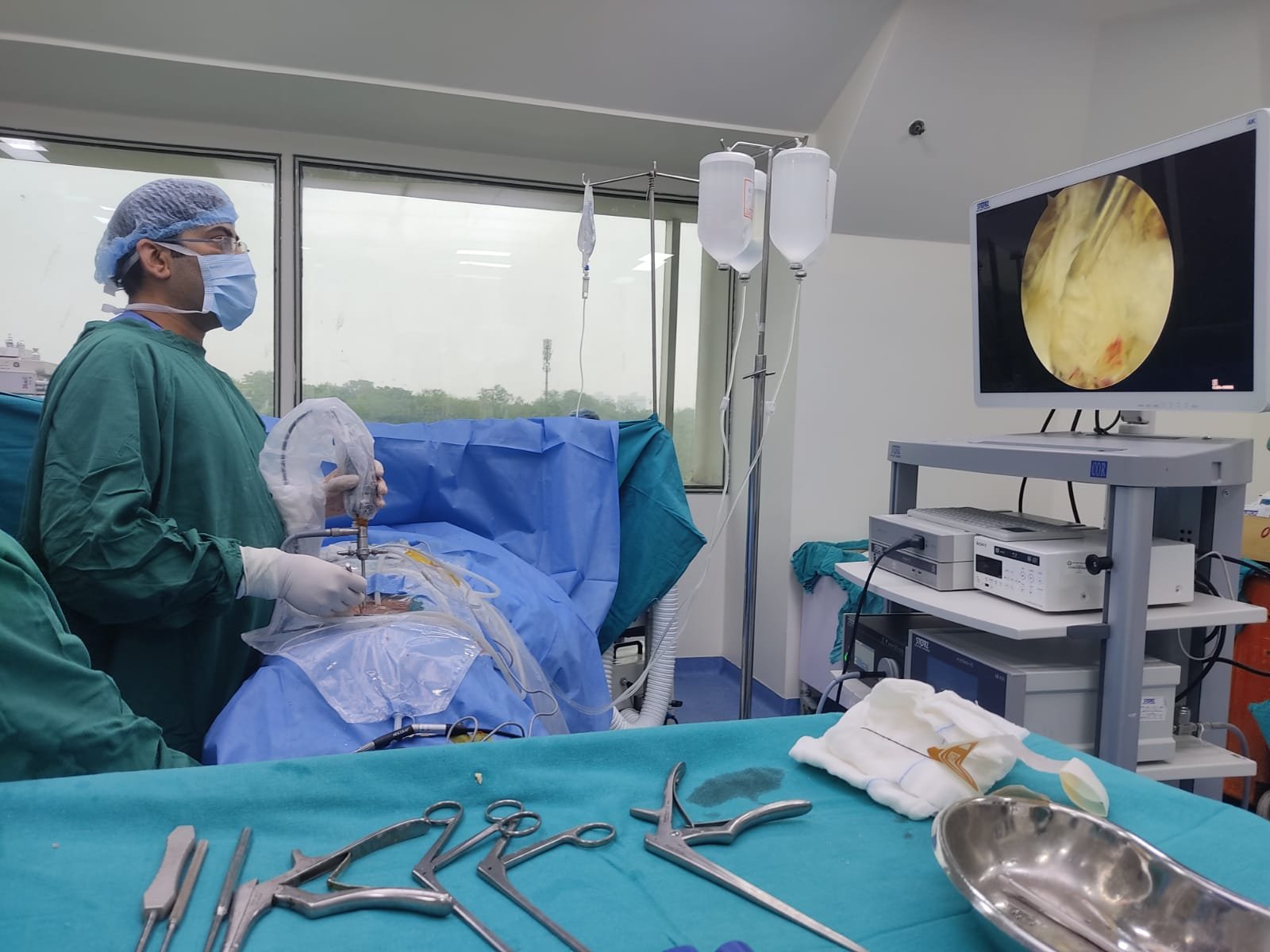 Dr. Chetan Performing Endoscopy